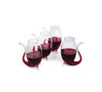 Fox Run Hand Blown Glass Port Sippers Set of 4 2.75 Ounces Clear