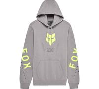 FOX Shield Sudadera con capucha, gris-amarillo, tamaño L para Hombres