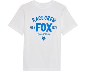 FOX Slogan Camiseta Juvenil, blanco-azul, tamaño L