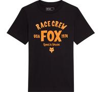 FOX Slogan Camiseta Juvenil, negro-naranja, tamaño XL