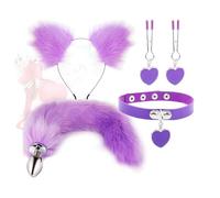 Fox Tail - Cola de piel de zorro con collar punk Toys 4 unidades
