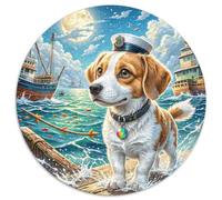 Fox Terrier Adultos para Niños Rompecabezas De 1000 Piezas Redondo Circular Puzzle Niños Juguete Educativo para Decoración del Hogar Imposible Infantil 1000pcs (67.5x67.5cm)