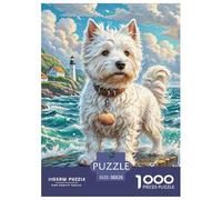 Fox Terrier Puzle Desafíos Divertidos Decoración Familiar 1000 Piezas Perro Rompecabezas Imposible Juguetes Desafiantes para Adultos 38x26cm/1000pcs