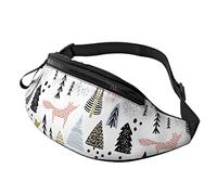 Fox Trees Crossbody Bag Runner Small Hip Pouch Riñonera Running Riñonera Bumbag Beltbag Sport Slim Moda para Trotar Senderismo Mujer