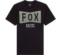FOX Typeface Premium Camiseta, negro-blanco-verde, tamaño XL para Hombres