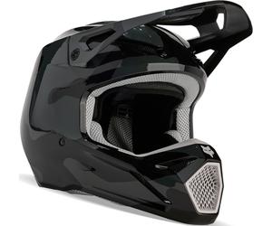 FOX V1 Bnkr MIPS 2023 Casco de motocross juvenil, negro/camuflaje, Talla Y/L (52/53)