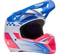 FOX V1 Collect Casco de motocross, azul/rosa, Talla XL (61/62)