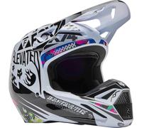 FOX V1 Image Cosmo Casco de motocross, negro-blanco, tamaño S para Hombres