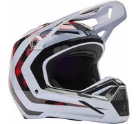 FOX V1 Kairos Casco de motocross, blanco/rojo, Talla XL (61/62)