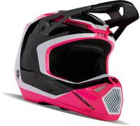 FOX V1 Nitro MIPS Casco de motocross, negro-blanco-rosa, tamaño XL para Hombres