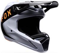 FOX V1 Noble Casco de motocross juvenil, blanco/negro/amarillo, Talla Y/L (52/53)