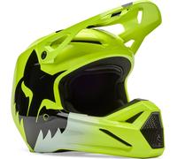 FOX V1 Shield Casco de motocross juvenil, amarillo, Talla Y/L (52/53)