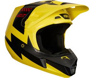 FOX V2 Master Casco MX, negro-amarillo, tamaño S para Hombres