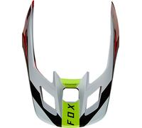 FOX V2 Voke Pico del Casco, blanco-rojo, tamaño XS S para Hombres