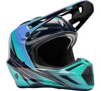 Casco MX FOX V3 RS Canvas AquaL Aqua