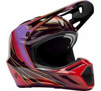 FOX V3 RS Canvas Casco de motocross, negro-rojo, tamaño 2XL para Hombres