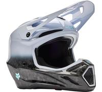 FOX V3 RS Ghost Casco de motocross, Blanco/Negro, Talla S (55/56)