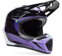 FOX V3 RS Grid MIPS Casco de motocross, negro-lila, tamaño XL para Hombres