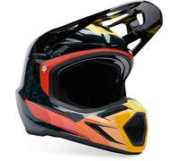 FOX V3 RS Grid MIPS Casco de motocross, negro/naranja, Talla S (55/56)