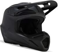 FOX V3 Solid Casco de motocross juvenil, negro, tamaño S