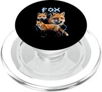 Fox Vintage 90s Heavy Metal Retro Zorro Amante Animal Fox PopSockets PopGrip para MagSafe
