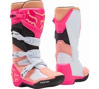 FOX W Comp Botas de motocross para mujer, blanco-rosa, tamaño 38 40 41