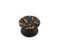 Fox Woodland Pattern Wildflowers Helecho Bosque Botánico PopSockets PopGrip Adhesivo
