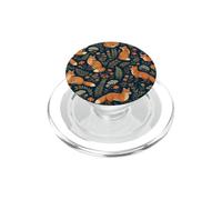 Fox Woodland Pattern Wildflowers Helecho Bosque Botánico PopSockets PopGrip para MagSafe