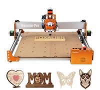 FoxAlien Máquina fresadora CNC Masuter Pro, fresadora mejorada de 3 ejes para grabado totalmente de metal para madera acrílica MDF y corte de talla de nailon