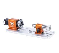FoxAlien Módulo de grabado rotativo de 4 ejes con mandril de 4 mordazas, relación de reducción 30:1 para Masuter Pro y Masuter 3 Máquina de grabado fresadora CNC con motor paso a paso NEMA17