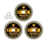 FOXBC Hoja de sierra circular de 3 pulgadas, 36 dientes para madera, plástico, PCV, acrílico, aluminio con eje de 7/16 pulgadas, buje de 3/8 pulgadas, paquete de 3