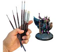 FOXBITE Juego de Pinceles de Marta Kolinsky para Pintar miniaturas, modelar Piezas, Pintar Detalles Finos, Kit de Pintura en Miniatura, minipinturas acrílicas para Warhammer