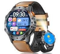 FOXBOX Reloj Inteligente Hombre, 1.43" AMOLED Smartwatch Hombre con 500 mAh/Llamadas Bluetooth, Frecuencia Cardíaca, SpO2, Monitor de Sueño, IP68 Impermeable, 110 Modos Deportivos, para Android iOS