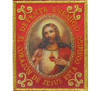 FOXCUP Detente del Sagrado Corazón de Jesús - Plaque Religiosa - Wall Art - Religious Plaque - Hall