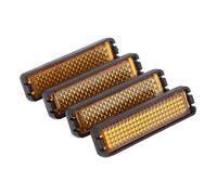 LDA Obtén 4 piezas frescas para pedales de bicicleta, reflectores, seguridad nocturna, accesorios reflectantes como la imagen.