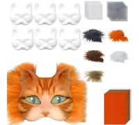 Foxes Cats With Eye Mesh Fun Therians Kits de iniciación Therians con todas las cosas para Halloween Masquerade Eye Mesh