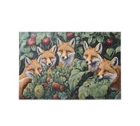 Foxes in The Veggie Patch - Rompecabezas de 500 piezas, imposible, difícil y desafiante rompecabezas familiar