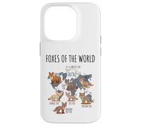 Foxes of The World Educational Chart Nature Species Wildlife Carcasa para iPhone 14 Pro