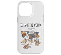 Foxes of The World Educational Chart Nature Species Wildlife Carcasa para iPhone 14 Pro MAX