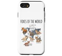 Foxes of The World Educational Chart Nature Species Wildlife Carcasa para iPhone SE (2020) / 7/8