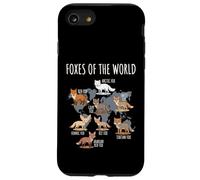 Foxes of The World Educational Chart Nature Species Wildlife Carcasa para iPhone SE (2020) / 7/8