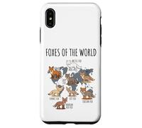 Foxes of The World Educational Chart Nature Species Wildlife Carcasa para iPhone XS MAX