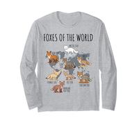 Foxes of The World Educational Chart Nature Species Wildlife Manga Larga