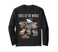 Foxes of The World Educational Chart Nature Species Wildlife Manga Larga