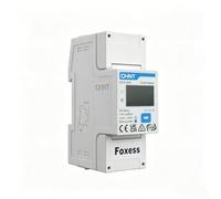 FoxESS Contador de electricidad inteligente CHINT DDSU666 monofásico 5 (80)A, carril DIN RS485 Modbus RTU para monitoreo en tiempo real y gestión de carga, compatible con FoxESS Wallbox para