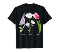 Foxglove Daisy Tulip - Vintage Floral Bloom for Nature Lover Camiseta