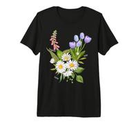 Foxglove Daisy Tulip - Vintage Floral Bloom for Nature Lover Camiseta Premium