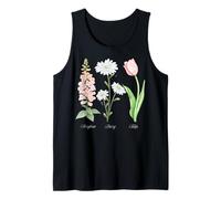 Foxglove Daisy Tulip - Vintage Floral Bloom for Nature Lover Camiseta sin Mangas