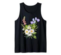 Foxglove Daisy Tulip - Vintage Floral Bloom for Nature Lover Camiseta sin Mangas