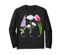 Foxglove Daisy Tulip - Vintage Floral Bloom for Nature Lover Manga Larga